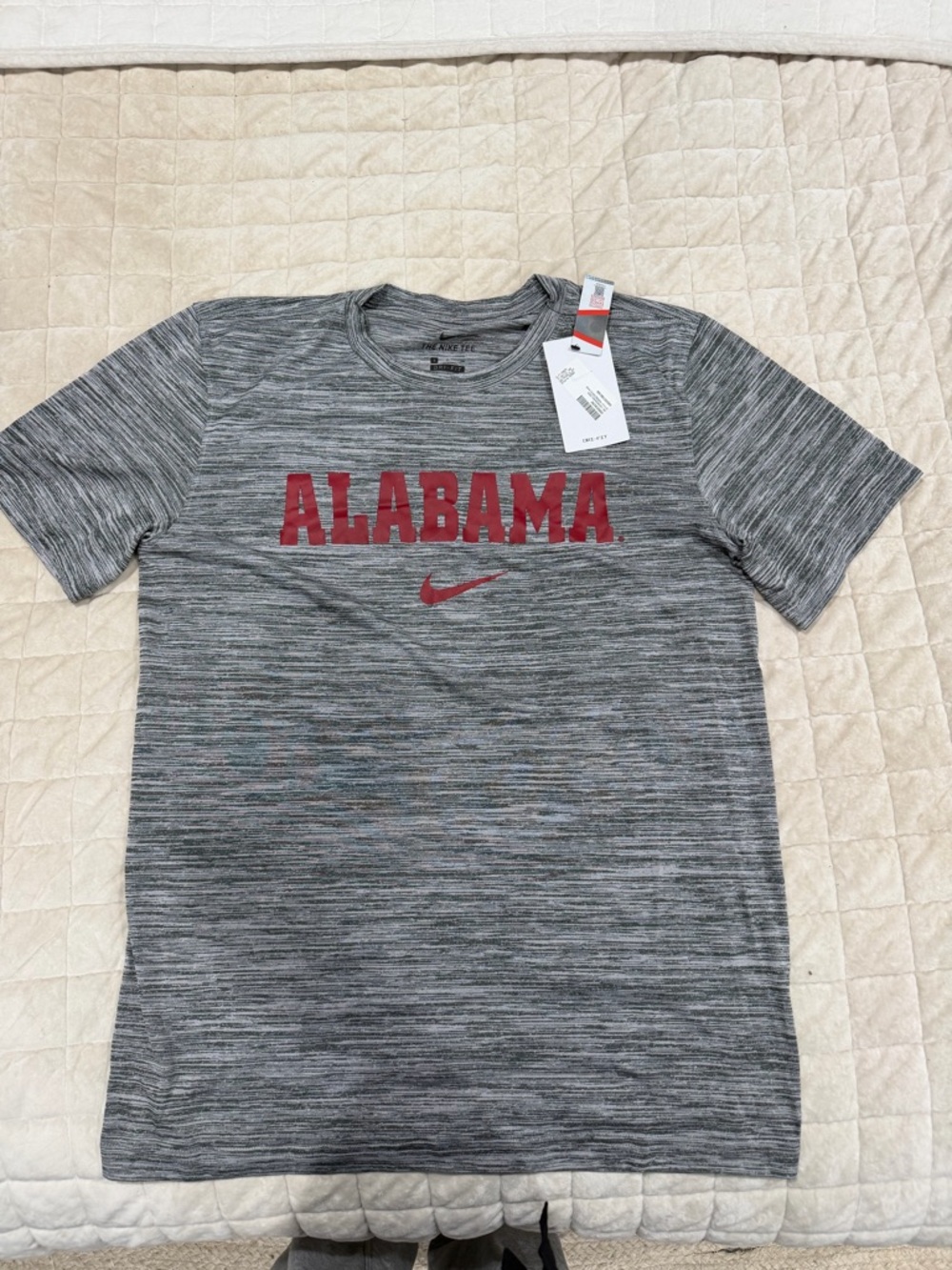 Nike Alabama Crimson Tide Dri-FIT Tee Gray Men’s Small NEW w/ Tags